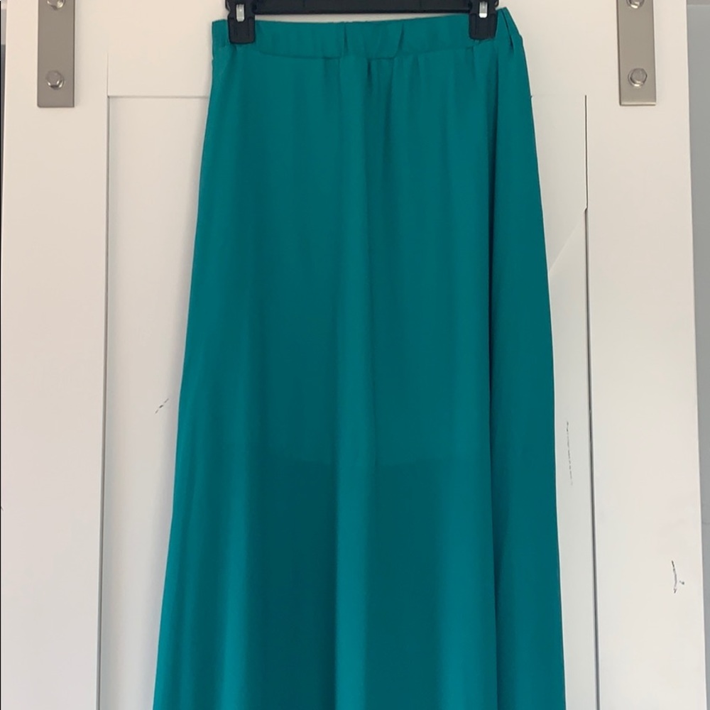 Turquoise maxi skirt